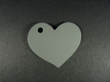 Etiquettes  drages forme coeur - gris