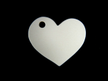 Etiquettes à dragées forme coeur - blanc
